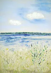 Pat Service, A Saskatchewan Lake, 1984, acrylic on canvas