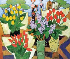 Claude A. Simard, Marche Aux Tulipes, 2010, oil on canvas