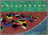 Ferdinando Nichola Spina, Arviat / Hudson Bay, acrylic and mixed media on paper
