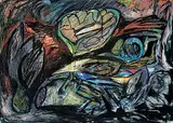 Mark Douglas Dicey, Untitled - Abstract Motions, mixed media on paper