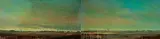Peter Hoffer, Plaine, 2010, mixed media and resin on wood panel