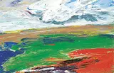 Matt Petley-Jones, Electric Landscape, acrylic on canvas