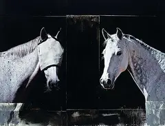 Andre Petterson, Dyad, 2009, mixed media on wood panel