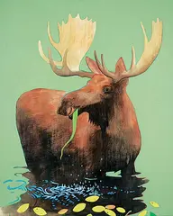 Ian Rawlinson, Attila, 2015, acrylic on wood panel