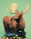 Ian Rawlinson, Attila, 2015, acrylic on wood panel