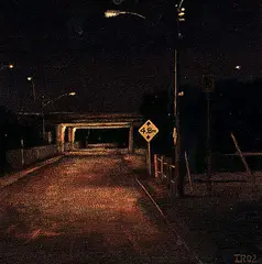 Ian Rawlinson, Untitled - Underpass Nocturne, 2002, acrylic on canvas