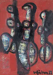 Herbert Johannes Joseph Siebner, Weiblich, 1958, encaustic on canvas
