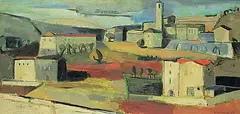 Herbert Johannes Joseph Siebner, Castiglione d'Intelvi, 1953, oil on wood panel