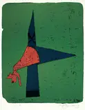 Harold Town, The Sign #1/1, 1956, colour monoprint on paper