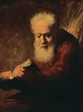 Harmensz Van Ryn - After Rembrandt, Untitled - Portrait of St. Pieter, oil on wood panel