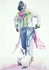 Terry A. Bennett, Quack, Quack, Quack and Quack, 1992, watercolour on paper