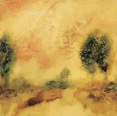 Luc Bernard, Untitled #65, encaustic on wood panel