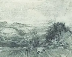 Charles John Collings, On the Smiths - Sandwich, graphite on paper