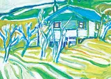 William Duma, Orchard House, oil on wood board
