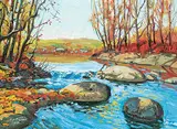 Douglas Allan Fales, After Leaf Fall, Glengarry Ont., 1977, acrylic on canvas board