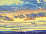 William Duma, Untitled - Prairie Sunset, acrylic on board