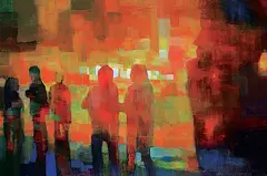 Connie Geerts, Downtown, 2012, acrylic on canvas