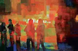 Connie Geerts, Downtown, 2012, acrylic on canvas