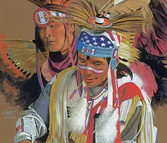 Geoffrey Jamieson, Untitled - Pow Wow Dancers, 1988, pastel on paper
