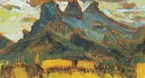 Three Sisters by Robert F.M. McInnis, 1982, oil on canvas, sold Apr 2018