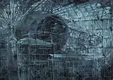 Alison Norlen, Untitled - Zepplin Factory, gouache and ink on paper