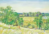Llewellyn Petley-Jones, Petersham Meadows, watercolour on paper