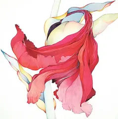 Sharlene Dee Stauffer, Red Plush Swing, 1982, watercolour on paper