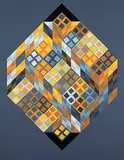 Victor Vasarely, Untitled - Cubist Composition #99/250, colour silkscreen on paper