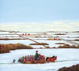 Doris Zaharichuk, Untitled - The Sleigh Ride, 1981, acrylic on canvas