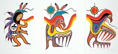 Jackson Beardy, Thunder Dancer / Metamorphosis / Thunderbird #16/60, 1981, colour silkscreen on paper