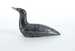 Moses Sr. Appaqaq, Untitled - Black Loon, 1987, black stone carving