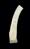 Mary Inogak, Untitled - Pictures from Life Totem, 1977, bone and stone