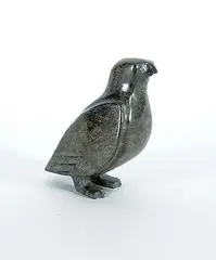 Adla Korgak, Untitled - Dark Green Bird, dark green stone carving