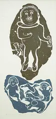 The Giant #30/30 by Annie Mikpiga, 1964, colour relief print on paper, sold Mar 2018