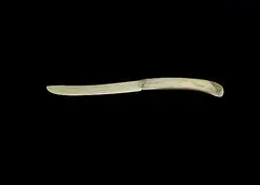 Obed Nanukluk, Untitled - Bone Knife with Handle, 1975, bone carving