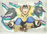 Mary K. Okheena, Shaman Dances to Northern Light #26/50, 1991, colour stencil on paper