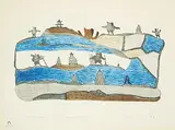 Pudlo Pudlat, Agutiit Asivaqtut #24/30, 1976, colour lithograph on paper