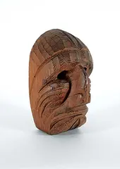 Norman John, Untitled - Sad Mask, wood carving
