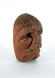 Norman John, Untitled - Sad Mask, wood carving