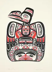 Bill Reid, Children of the Raven #181/195, 1977, silkscreen on paper