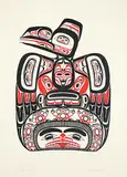 Bill Reid, Children of the Raven #181/195, 1977, silkscreen on paper