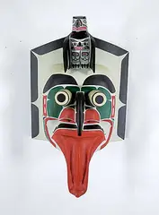 Walter Giqalas Smith, Kwe Kwe #3, 1983, painted wood mask