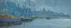 A. Norton Beatty, Quebec, oil on canvas board