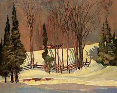 John L. Byrne, Near Uxbridge, Ontario, 1950, oil on wood panel