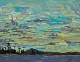 Phil Richard Ermacora, Summer Clouds - West Coast, 1975, oil on wood board