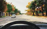 Joice Hall, Driving South #40 [Texas], 1998, oil on canvas board