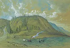 Eugen Krüger, Spiechem Berge, 1870, watercolour and gouache on paper