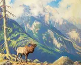 Matt Lindstrom, Untitled - Elk on the Vista