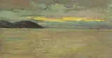 Charles Eugene Moss, Untitled - Dawn Over the Bay, oil on wood panel