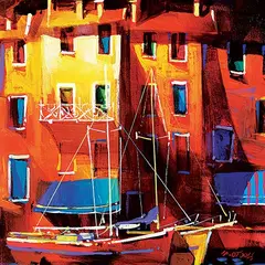 Michael O'Toole, Glow of Porto Venere, acrylic on canvas